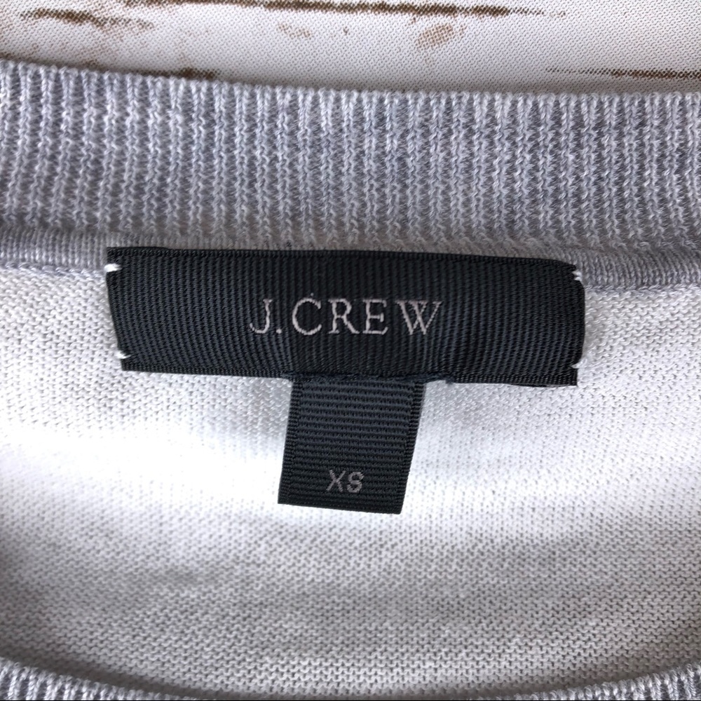 J. Crew gray white stripe cotton fitted top - Picture 4 of 8
